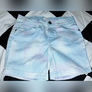 SO Brand Girl's Rainbow Cottoncandy  Colored Denim Shorts EUC Size 12